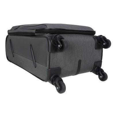 Skyline 24" Medium Checked Softside Luggage Spinner Suitcase Zip Closure