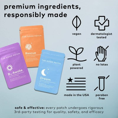 The Essentials Plant-Based Vegan Wellness Patch 12ct