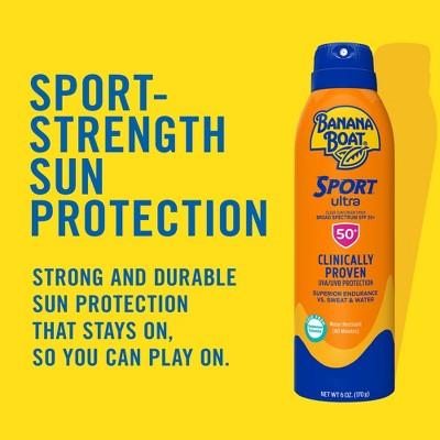 Banana Boat Ultra Sport Clear Sunscreen Spray SPF 50+ 9.5oz