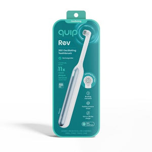 quip Rev Oscillating Rechargeable Electric Toothbrush White/Blue