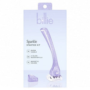 Billie Women's Sparkle Razor Kit with 1 Handle, Magnetic Holder & 2 Blade Refills