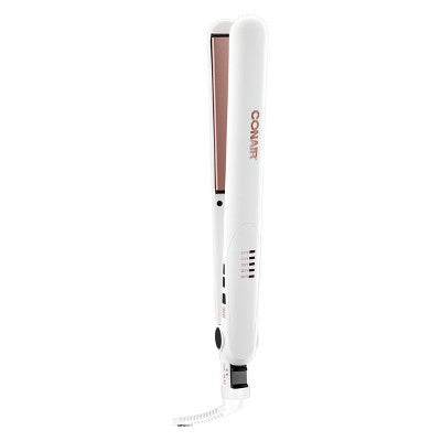 Conair Double Ceramic 1" Flat Iron Hair Straightener White