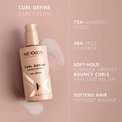 Nexxus Curl Define Climate Control Hair Gel Cream 8oz