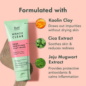 Rael Miracle Clear Pore Purifying Kaolin Clay Face Mask 3.4 fl oz
