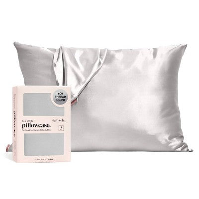 Kitsch-Queen-Size-Satin-Pillowcase-Silver-Imperfect-Box-Pillowcases-&-Shams