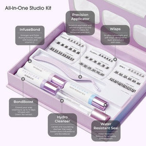 KISS Products Studio Lash Extension Kit 8-12mm Delicate Light Volume 54ct - Imperfect Box