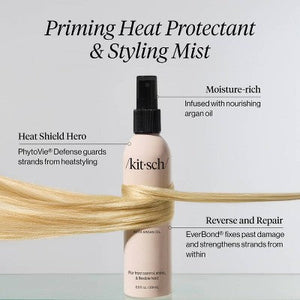 Kitsch Priming Argan Oil Heat Protectant & Styling Spray 6.8 oz - New