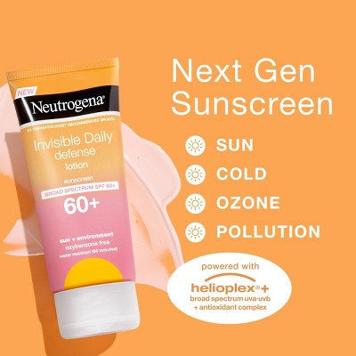 Neutrogena Invisible Daily Defense Sunscreen Lotion SPF 60 3 fl oz