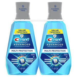Crest Pro-Health Advanced Multi-Protection Alcohol-Free Mouthwash 1L 2-Pack