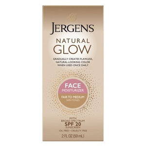 Jergens Glow Moisturizer & Self Tanner SPF 20 2 fl oz Fair to Medium - Imperfect Box