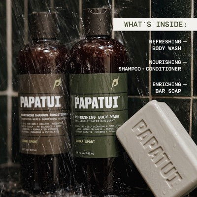 Papatui Men's Shower Pack Cedar Sport 3ct