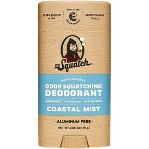 DR. SQUATCH Men's Natural Solid Deodorant Coastal Mist 2.65oz - Imperfect Container