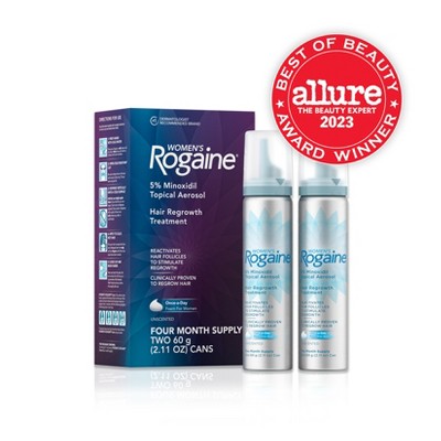 Women’s Rogaine 5% Minoxidil Foam for Hair Thinning and Regrowth 2.11oz