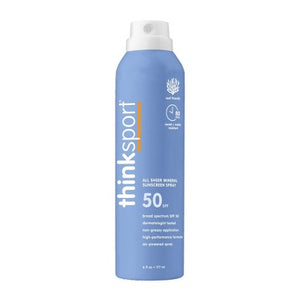 thinksport All Sheer Mineral Sunscreen Spray SPF 50 6oz - Imperfect Container