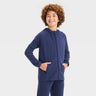 All In Motion Kids Full Zip Hooded Waffle Knit Sweatshirt Length Zipper