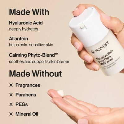 Honest Beauty Sensitive Skin Daily Calm Moisturizer 1.7 fl oz - Missing Box