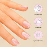 Dashing Diva Glaze Semi-Cured Gel Nail Polish Strips Ballerina Blush 32ct