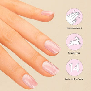 Dashing Diva Glaze Semi-Cured Gel Nail Polish Strips Ballerina Blush 32ct