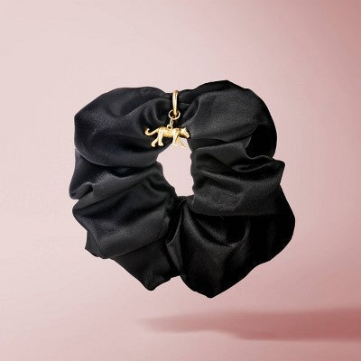 The Hair Edit Charming Ruched Ribbon Satin Scrunchie - New