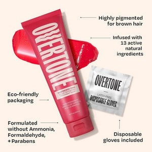 Overtone Raspberry Pink Semi-Permanent Hair Dye and Conditioner