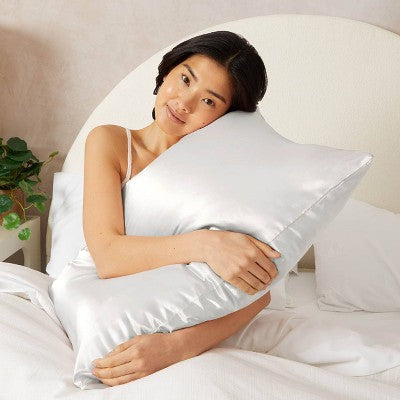 Kitsch Queen Size Satin Standard Pillowcase Ivory - Imperfect Box