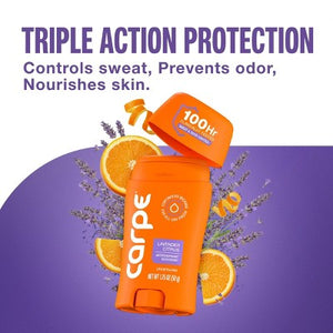 Carpe Women's 100HR Sweat & Odor Control Antiperspirant Deodorant Lavender Citrus 1.76oz - Imperfect Container