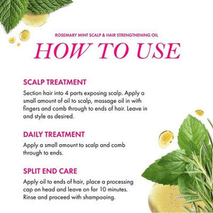 Mielle Organics Rosemary Mint Scalp & Strengthening Hair Oil 2 fl oz