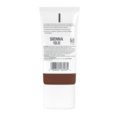 Neutrogena Clear Coverage Flawless Matte Color Correcting Cream 10.0 Sienna
