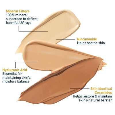CeraVe Hydrating Mineral Tinted Face Sunscreen Lotion - SPF 30 - Medium - 1.7 fl oz