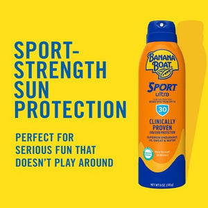 Banana Boat Ultra Sport Clear Sunscreen Spray SPF 30 9.5oz - Imperfect Container