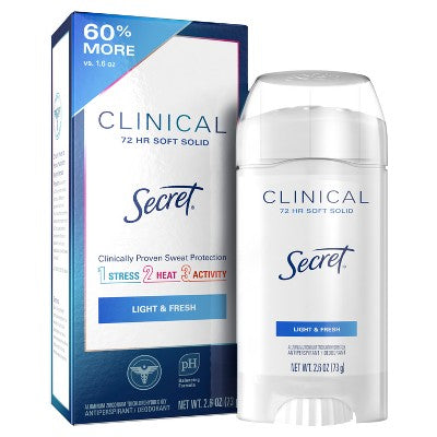 Secret-Clinical-Strength-Solid-Antiperspirant-&-Deodorant-2.6oz-Missing-Box-Anti-Perspirant