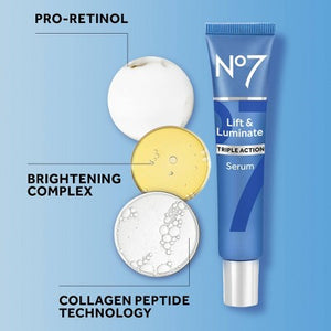 No7 Lift & Luminate Triple Action Face Serum 1.69 fl oz