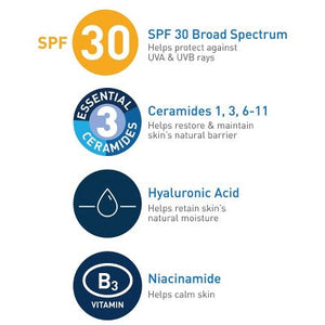 CeraVe Face Moisturizer with Sunscreen SPF 30 3 fl oz - Imperfect Box