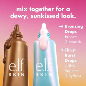 e.l.f. SKIN The Hottest Drops Duo Bronzing Drops & Holy Hydration 2ct/0.33 fl oz - Imperfect Box