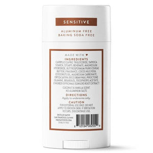 Native Sensitive Solid Deodorant for Women & Men Coconut & Vanilla 2.65oz - Imperfect Container