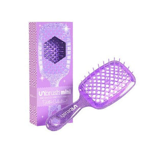 UNbrush Mini Glitter Detangling Hair Brush Amethyst Lavender
