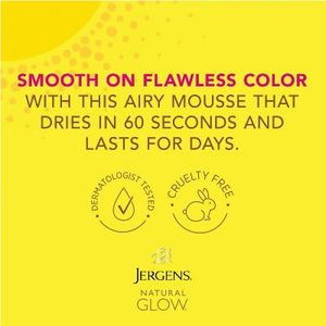 Jergens Natural Glow Instant Moisturizing Self Tanner Tanning Foam Deep Bronze 6 fl oz - Missing Lid