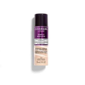 COVERGIRL + Olay Simply Ageless 3-in-1 Liquid Foundation with Hyaluronic Complex + Vitamin C 220 Creamy Natural 1 fl oz - Imperfect Container