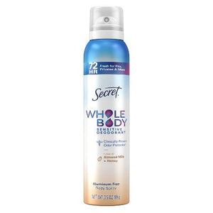 Secret Whole Body Deodorant Spray Almond Honey 3.5oz