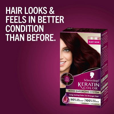 Schwarzkopf Keratin Permanent Hair Color Ruby Noir 2.08 fl oz