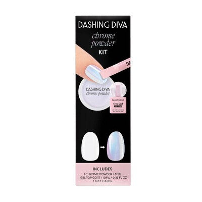 Dashing-Diva-Chrome-Powder-Kit-Emerald-Pearl-3ct-New-Nail-Art-Kits-&-Accessories