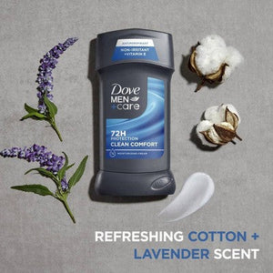 Dove Men+Care 72-Hour Antiperspirant Deodorant Stick Clean Comfort 2.7oz 2ct