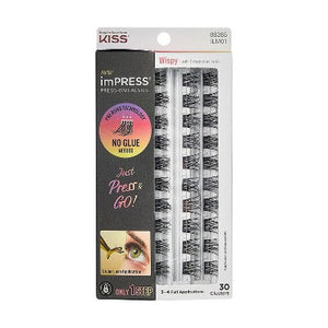 KISS-Products-imPRESS-Press-On-Self-Adhesive-Eyelashes-Refill-Wispy-30ct-New-False-Eyelashes