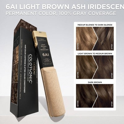 L'Oreal Paris Colorsonic Permanent Hair Color Cartridge Light Brown Ash 6AI