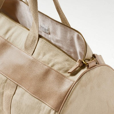 Canvas Travel Duffel Bag Khaki - Hearth & Hand with