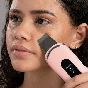 Spa Sciences LELA Ultrasonic Skin Scrubber Spatula Pink Imperfect Box