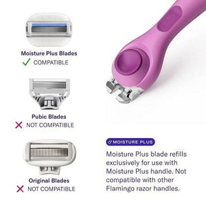 Flamingo Moisture Plus Women's Razor Blade Refills 4ct