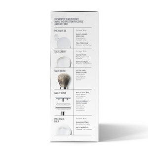 Bevel Men's Shave Kit Safety Razor and Brush with 40 Blades