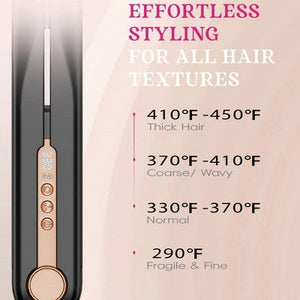 NICEBAY Airflow Styler, Titanium Hair Straightener & Curling Iron with Cooling Air Vents, 5 Temps, Dual Voltage & Auto Shutoff - Imperfect Box