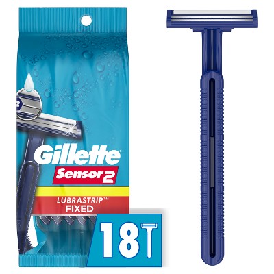 Gillette-Sensor2-Base-Fixed-Head-Men's-Disposable-Razors-18ct-Imperfect-Box-Razors-&-Razor-Blades